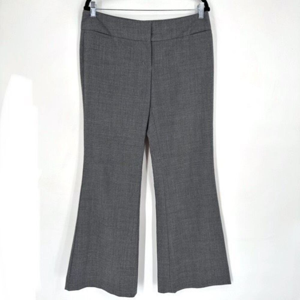 Express Design Studio Gray Wide Leg Trouser Pants Size 10 Career Editor